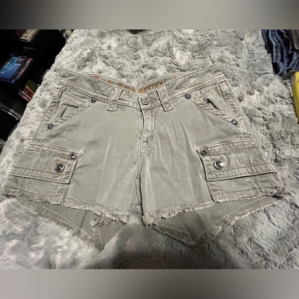 Rock Revival Light Gray Women's Cargo Shorts